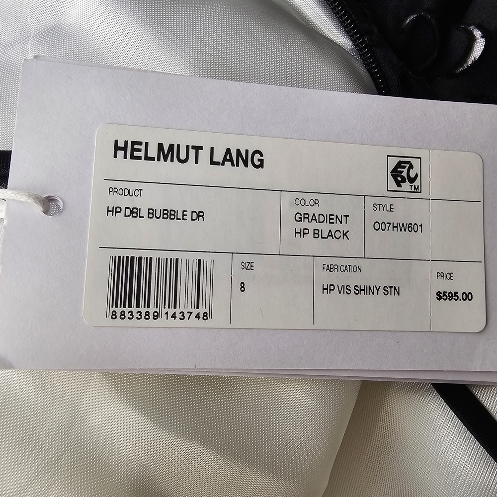 ​NWT Helmut Lang Hole Punch Bubble Dress Black Size 8 - Picture 15 of 15